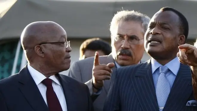 Le président congolais et son homologue sud-africain en discussion sur la situation en Libye (archives)