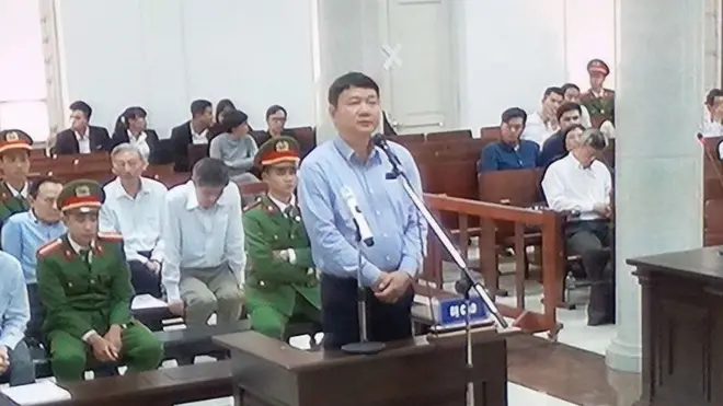Ông Đinh La Thăng tại phiên tòa hôm 19/3