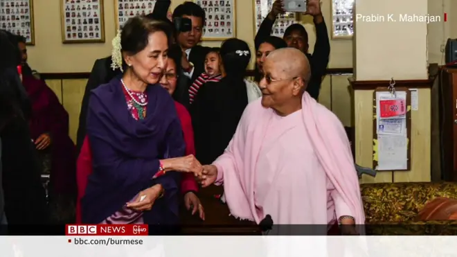 ဒေါ်အောင်ဆန်းစုကြည်နဲ့ နှစ်၄၀ ကျော်ကြာ သိကျွမ်းခဲ့တဲ့ နီပေါက သီလရှင် ဆရာကြီး