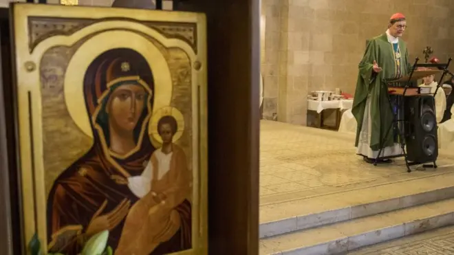 Месса в церкви Умножения хлебов и рыб