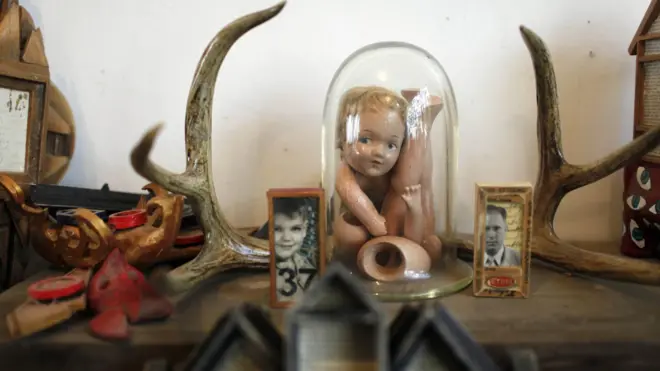 Some of Matkames Metson's found and assembled art