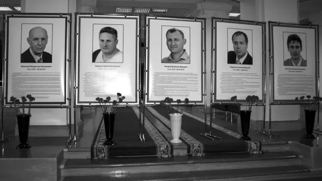 Погибшие сотрудники ВНИИЭФ: Владислав Яновский, Сергей Пичугин, Вячеслав Липшев, Евгений Коратаев, Алексей Вьюшин