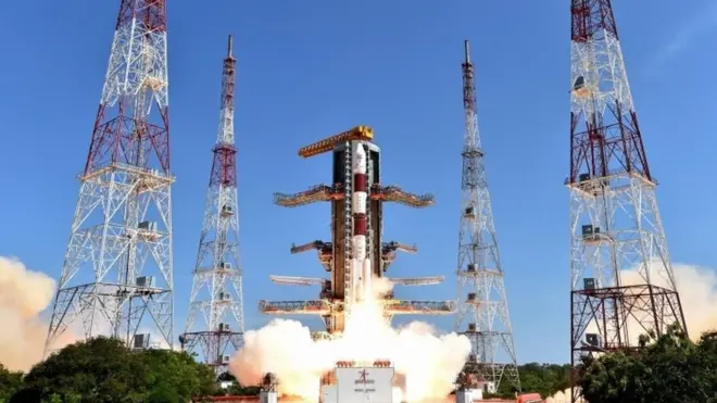 The rocket carrying 20 satellites was launched from the Sriharikota space centre