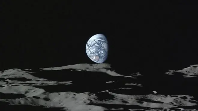 This picture of the Moon's south polar region was captured by Japan's Kaguya spacecraft