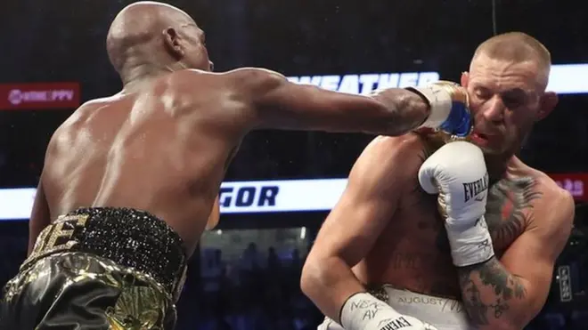 Floyd Mayweather extended his professional record to 50-0