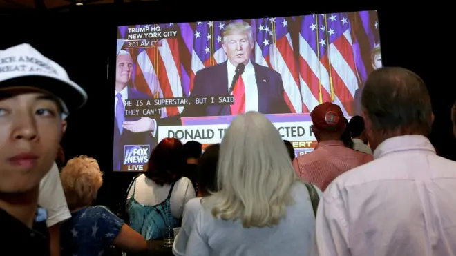 القى ترامب خطابا امام انصاره