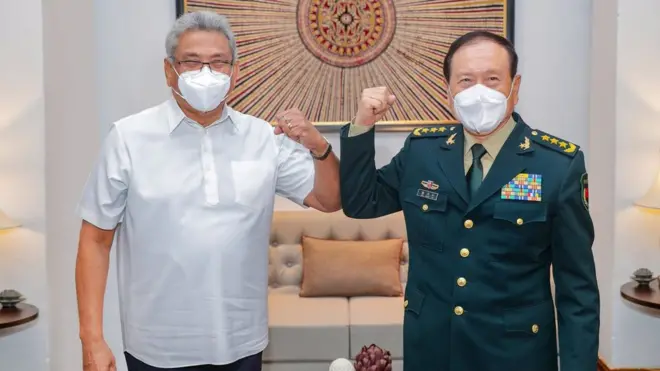 චීන ආරක්ෂක අමාත්‍ය ජෙනරල් වෙයි ෆෙන්ග්හි ජනපති ගෝඨාභය හමුවී