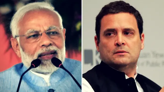 राहुल गांधी, नरेंद्र मोदी