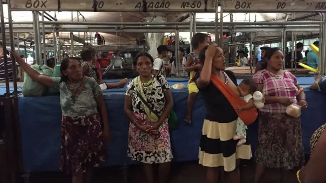 Os índios Warao começaram a desembarcarsite de apostas eleiçõesBelémsite de apostas eleiçõesjulho (Foto: Leandro Machado/BBC Brasil)