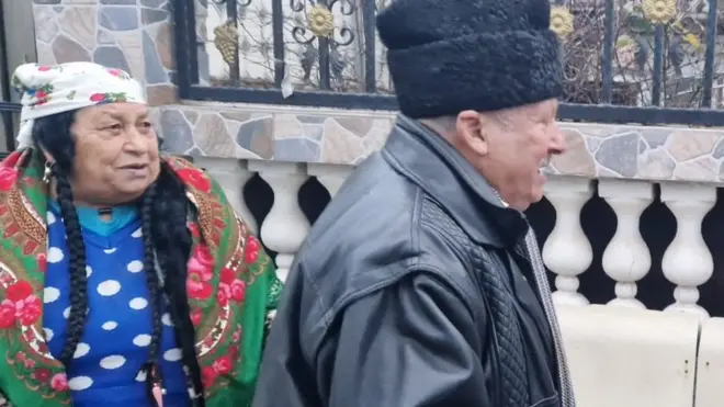 Hinta Gheorghe with his wife Agripina Hirta