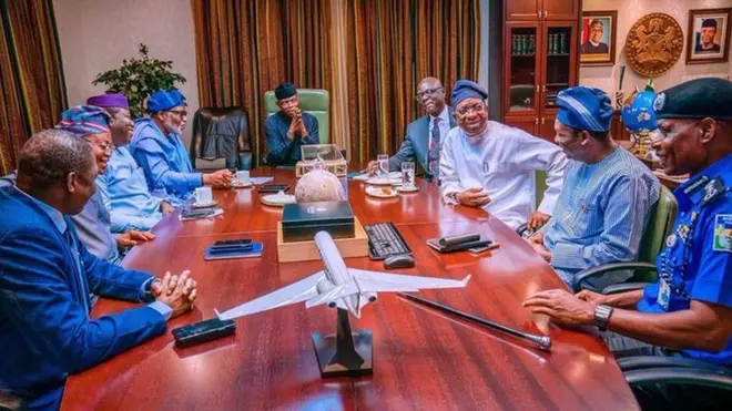 Vice President Yemi Osinbajo with di SOuth West govnors