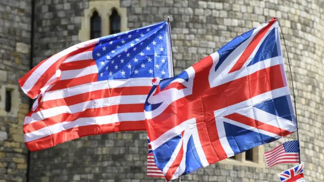 UK and US flags