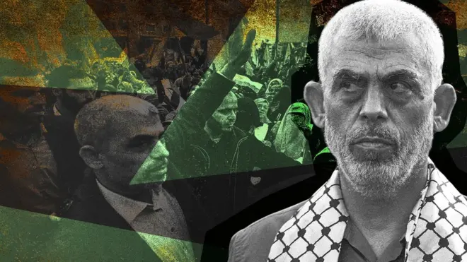 Image collage of Yahya Sinwar, Hamas leader