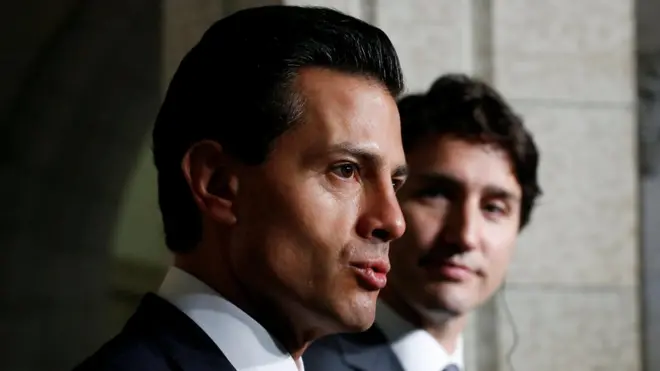 El presidente mexicano Enrique Peña Nieto habló de una "relación renovada" entre Canadá y su país.