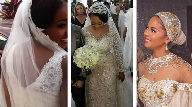 Foto of Fatima, Rukky and Fatima Ganduje for dia wedding dress