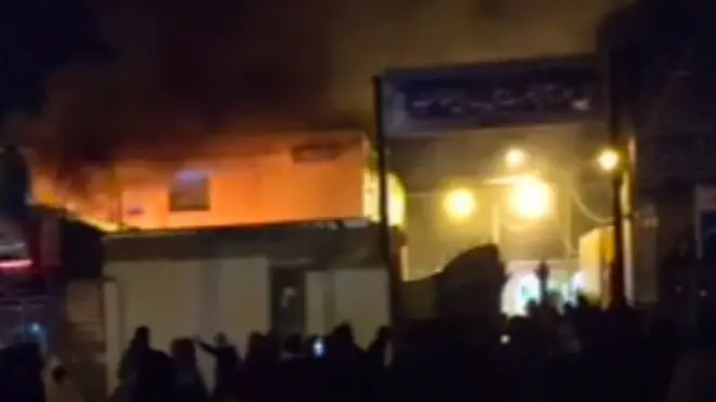 صحنه از اعتراضات ایذه