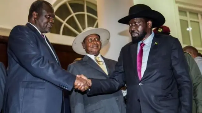 Aanga'oonni Sudaan Kibbaa bakka Yuweerii Museeveenii jirutti arka walqabataniii