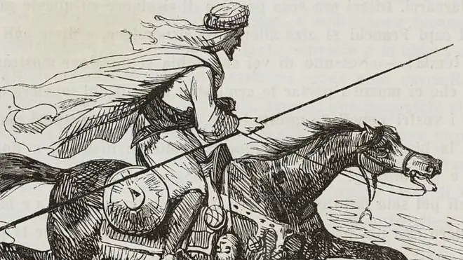 ایک عرب جنگجو کی تصویر کشی