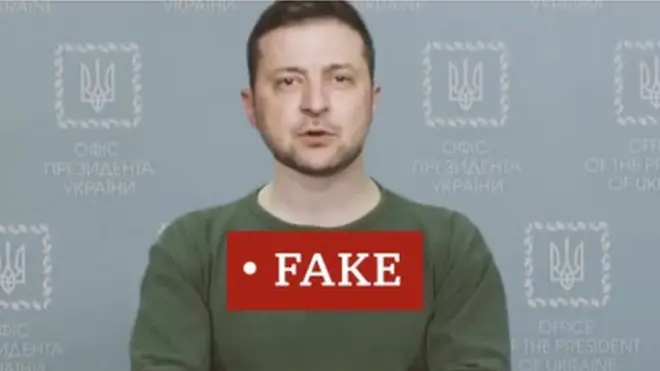 The deepfake appeared on the hacked website of Ukrainian TV channel Ukrayina 24