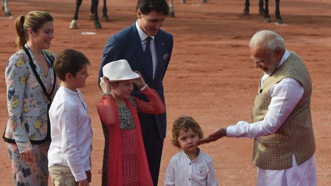 Hadrien Trudeau meeting Narendra Modi