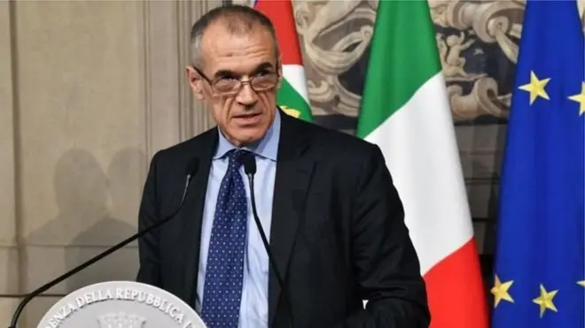 अब पूर्व अर्थशास्त्री कार्लो कोत्तेरेली को अंतरिम प्रधानमंत्री चुना गया है