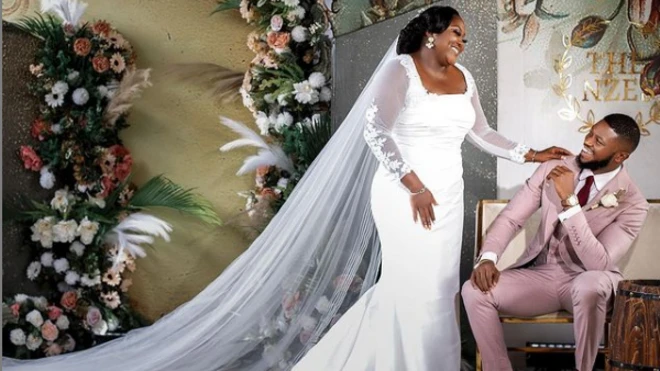 Nollywood actor Stanley Ebuka Nzediegwu release dis foto of im new wife Blessing Jessica Obasi on Sunday