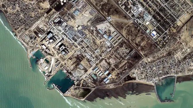 İran'ın Buşehr'deki nükleer tesislerinin 2002 yılında çekilmiş uydu görüntüsü
