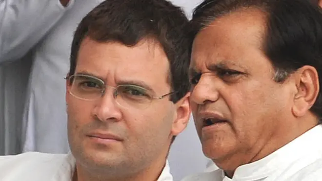 राहुल गांधी के साथ अहमद पटेल