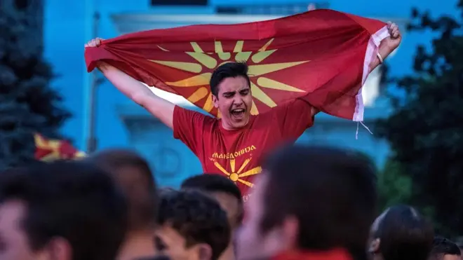 Славље навијача у Скопљу