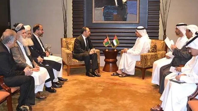 آقای ربانی در راس هیات مشتمل از مقام‌های افغانستان برای "ابراز مراتب همدردی" با دولت امارات به این کشور رفته است.