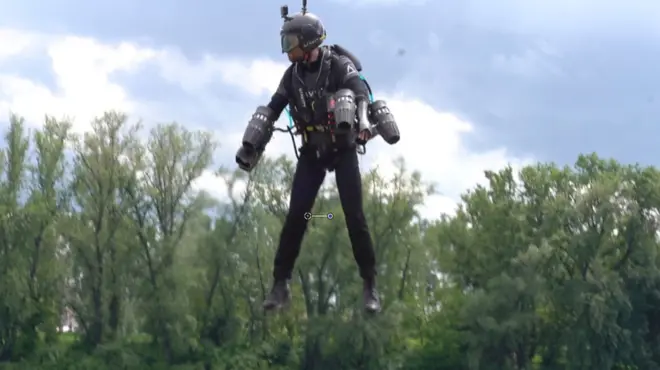 Ričard Brauning u letećem odelu