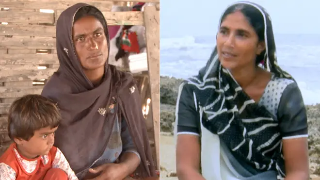 لیلی (بائیں) اور امروت (دائیں) دونوں کے شوہر ایک دوسرے کے ملک کی جیلوں میں قید ہیں