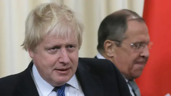 Борис Джонсон та Сергій Лавров
