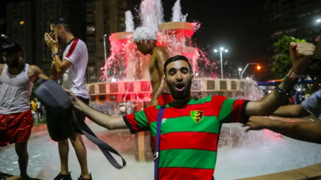 Supporter of Algeria team after the final of African's Cup 2019 Algeria VS Senegal. Algeria win the match for 1 at 0. International Stadium of Cairo, Il Cairo, Egypt on 19 July 2019. (Photo by Simone Bergamaschi/NurPhoto via Getty Images)