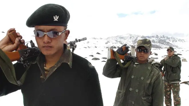 गोरखा रेजिमेंट के सैनिक