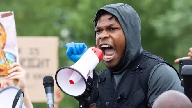 Star Wars actor John Boyega on Wednesday give one emotional speech for Hyde Park Black Lives Matter demonstration