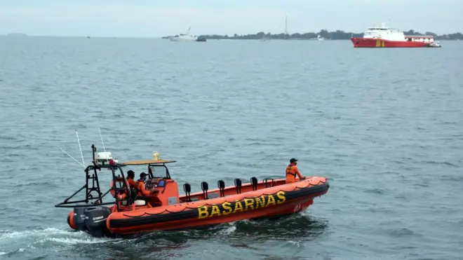 National Search and Rescue Agency (Basarnas) search for the Sriwijaya Air plane flight SJ182