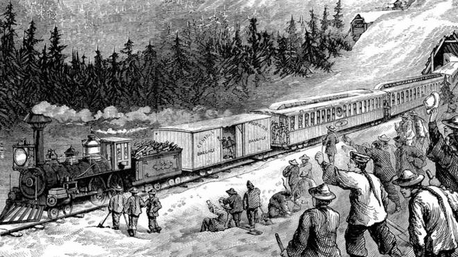 Un dibujo del ferrocarril