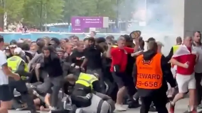 Fans get past police and stewards