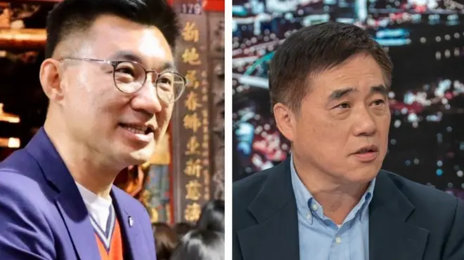 江启臣(左)与郝龙斌(右)都是党内菁英也是学者出身。