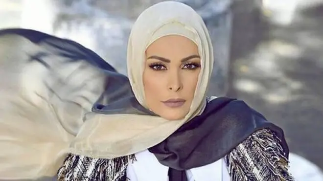 Photo of Amal Hijazi wearing the headscarf on her Facebook account