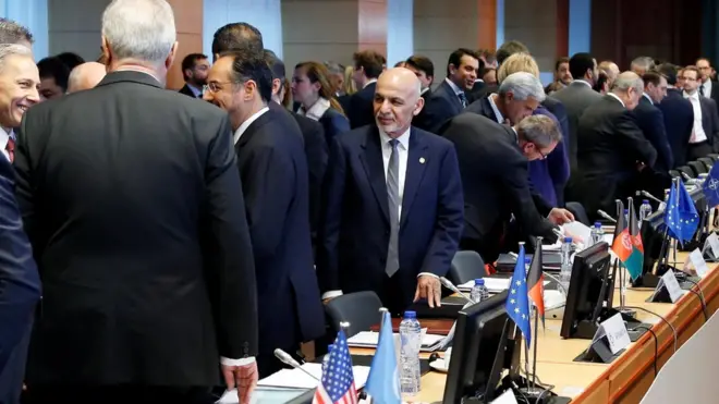 Президент Афганистана Ашраф Гани прибыл на конференцию, несмотря на наступление талибов