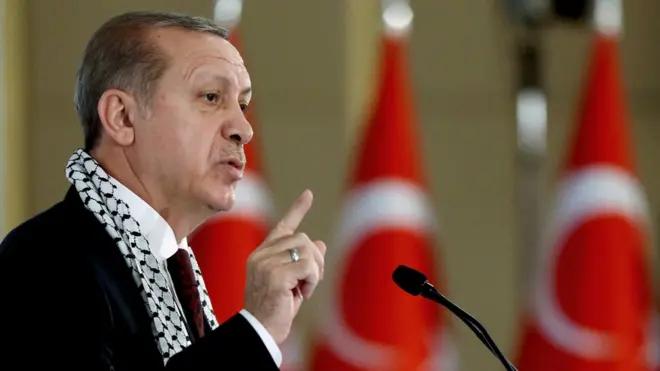 Erdoğan, "Devlet terörü estiren zalim Esed'in hükümdarlığına son vermek için biz oraya girdik, başka bir şey için değil" demişti.