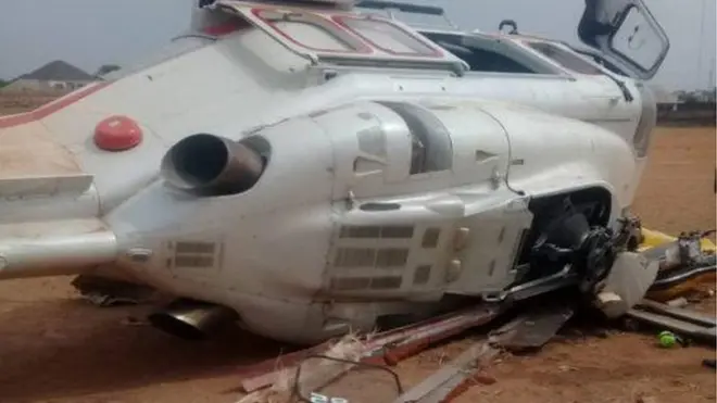 The Helicopter afta e crash land