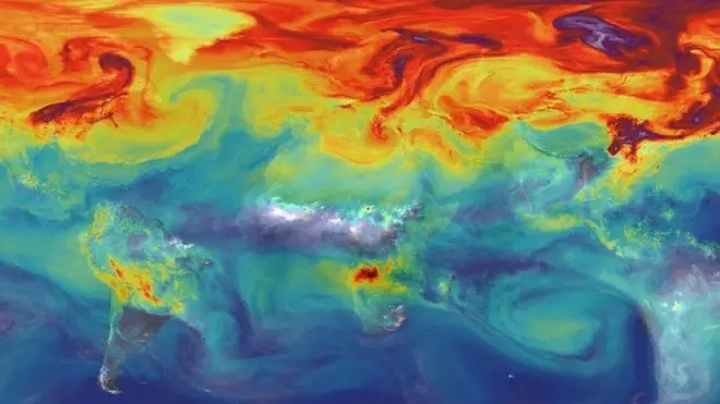Mapa que rastrea las emisiones de CO2