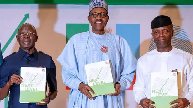 Boss Mustapha, Adams oshiomọle, Muhammadu Buhari and Yẹmi Ọsinbajo