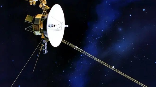 Artist's impression of the Voyager probe in space