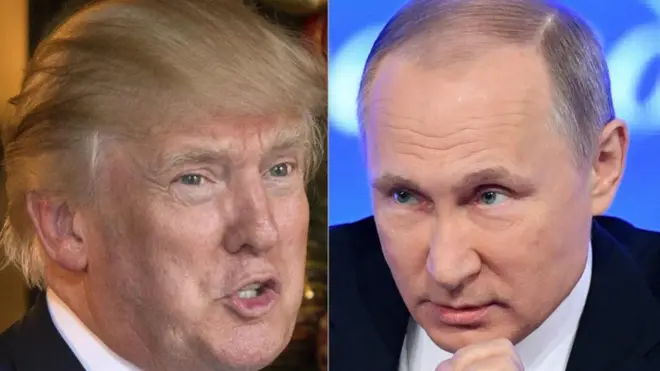 ABD'nin seçilmiş Başkanı Donald Trump (solda) ve Rusya Devlet Başkanı Vladimir Putin
