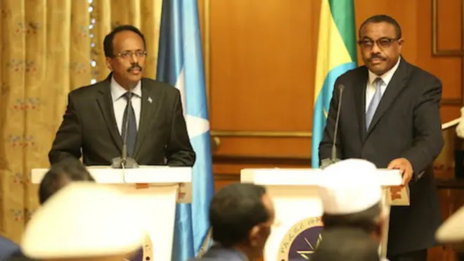 Madaxweyne Farmaajo iyo ra'iisal wasaare Desaleng, ayaa si wada jir ah u qabtay shir jaraa'id