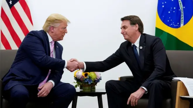 Trump também afirmou que Bolsonaro 'se orgulha' da relação que tem com ele